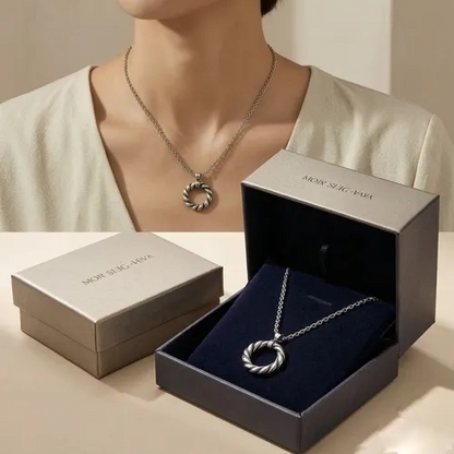 ✨ Twisted Circle Pendant Necklace