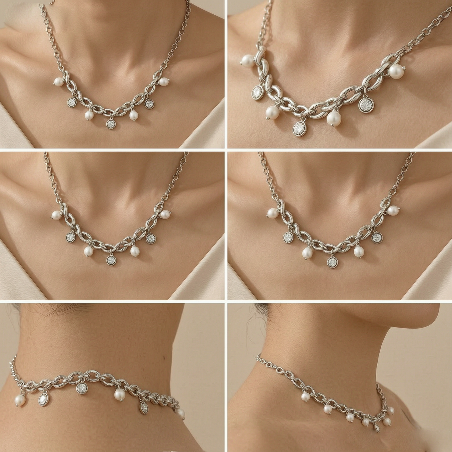 ✨ Pearl Charm Chain Necklace