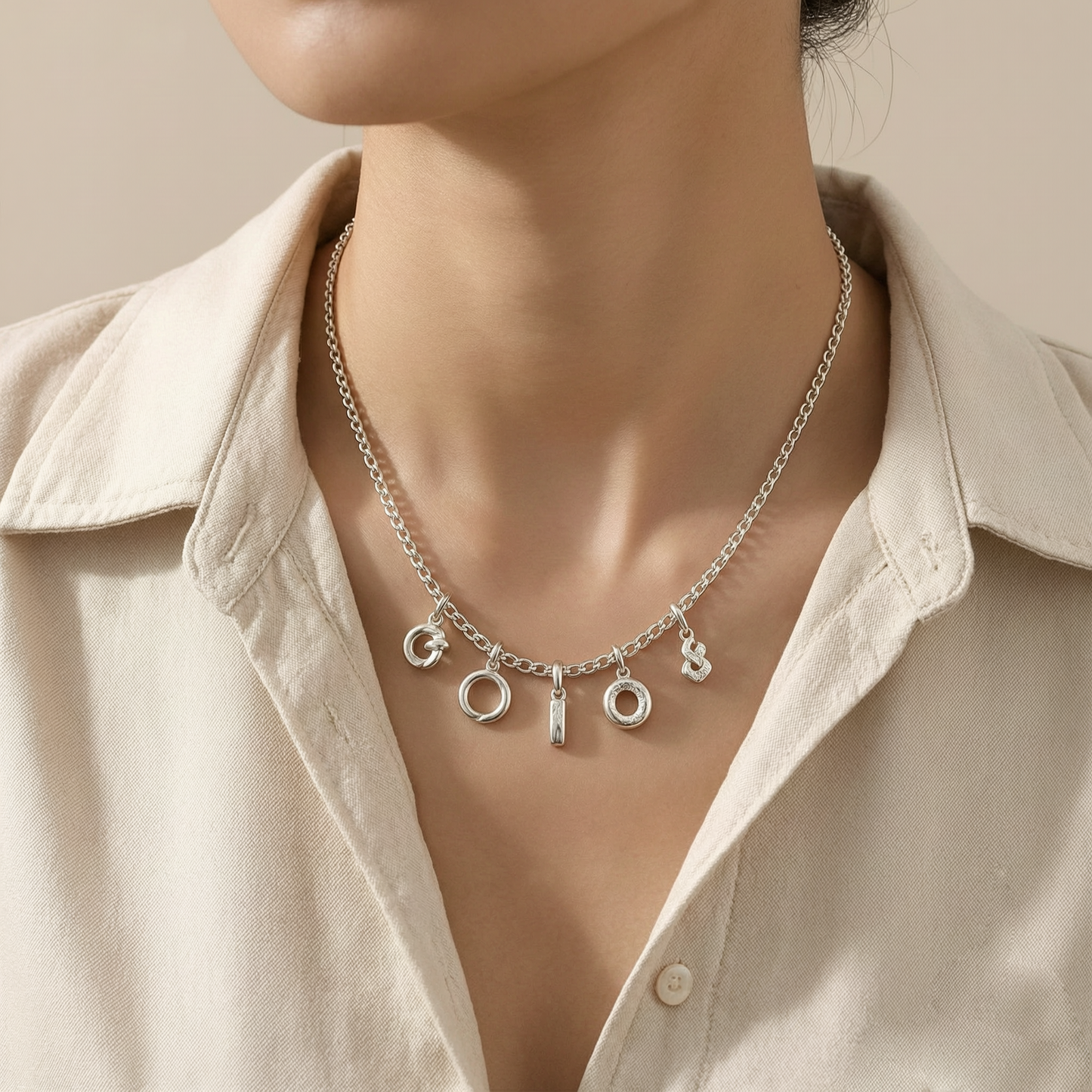 ✨ Minimal Letter Charm Necklace