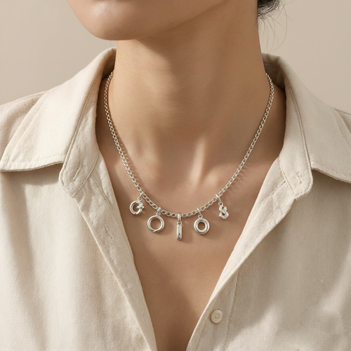 ✨ Minimal Letter Charm Necklace