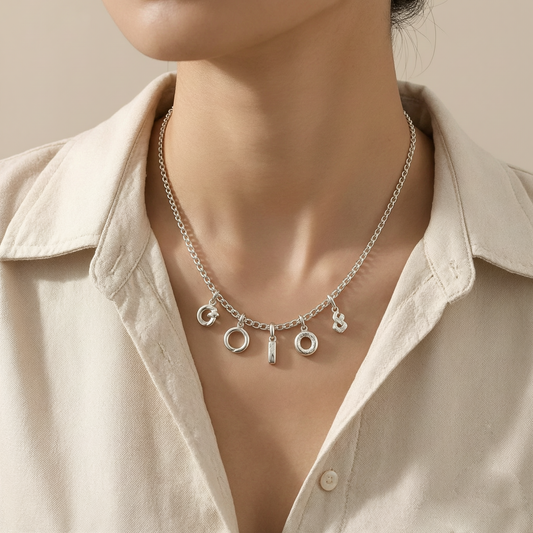 ✨ Minimal Letter Charm Necklace
